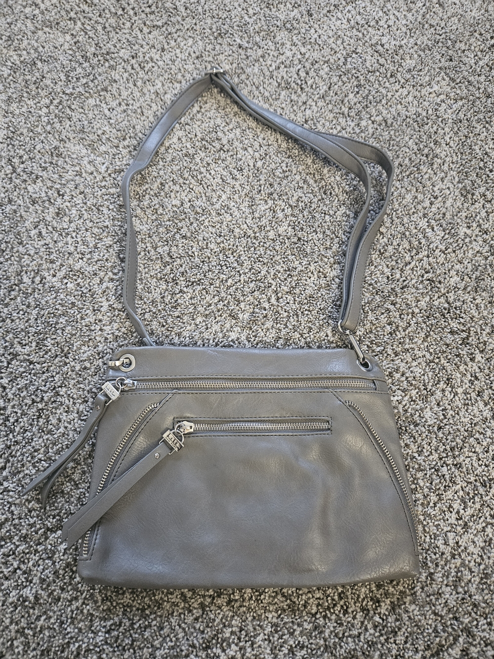 nicole Miller Gray Crossbody Shoulder Bag